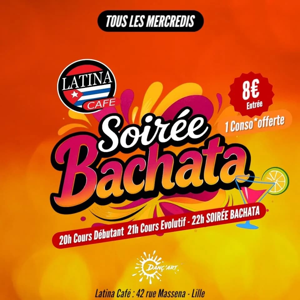 Cours & Soirée Bachata à Lille au Latina Café